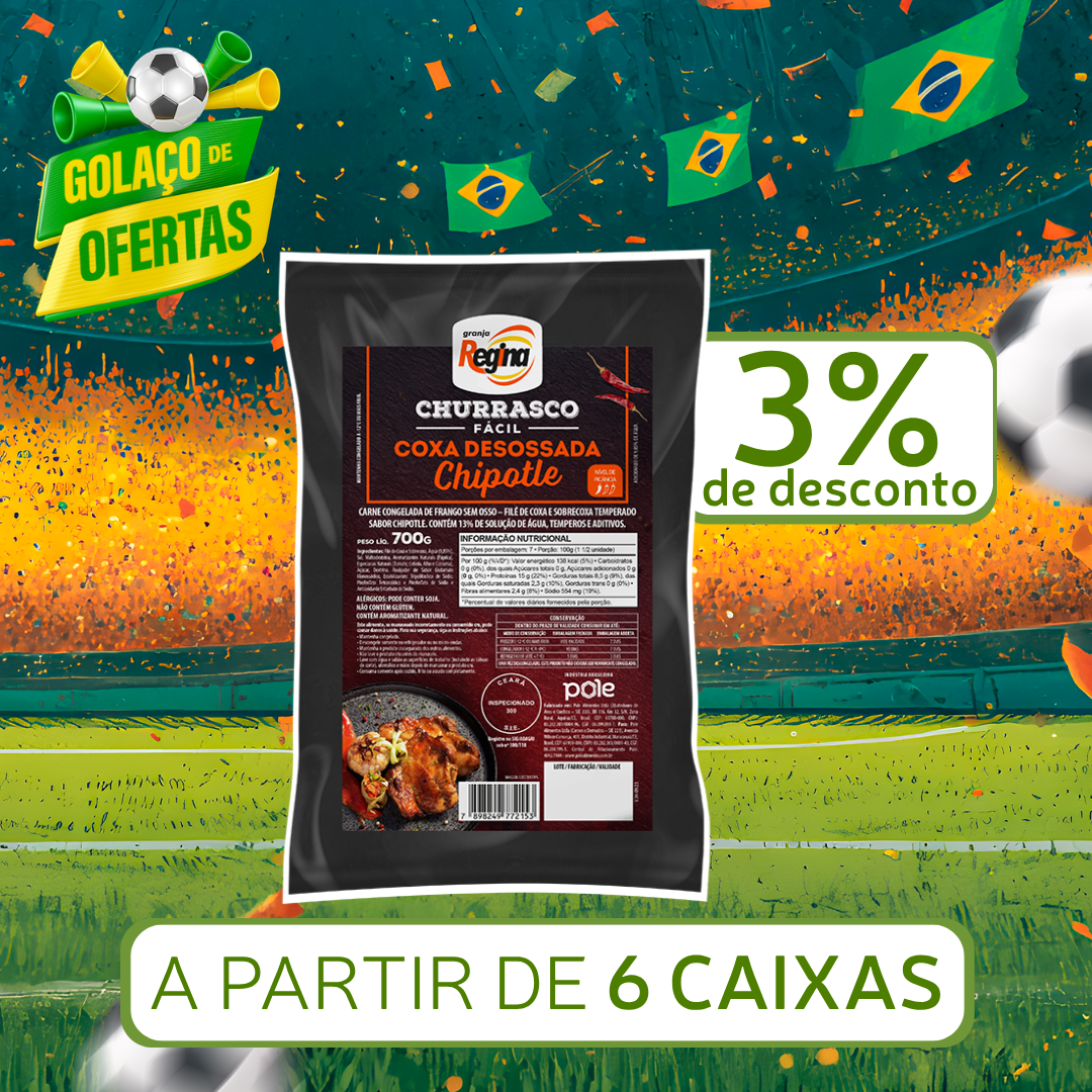 Coxa com Sobre Desso Cong 700g Chipotle - Churrasco F&aacute;cil